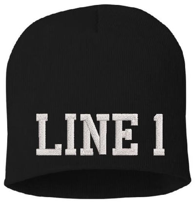 Single Color Initial Embroidered Winter Hat - Powercall Sirens LLC