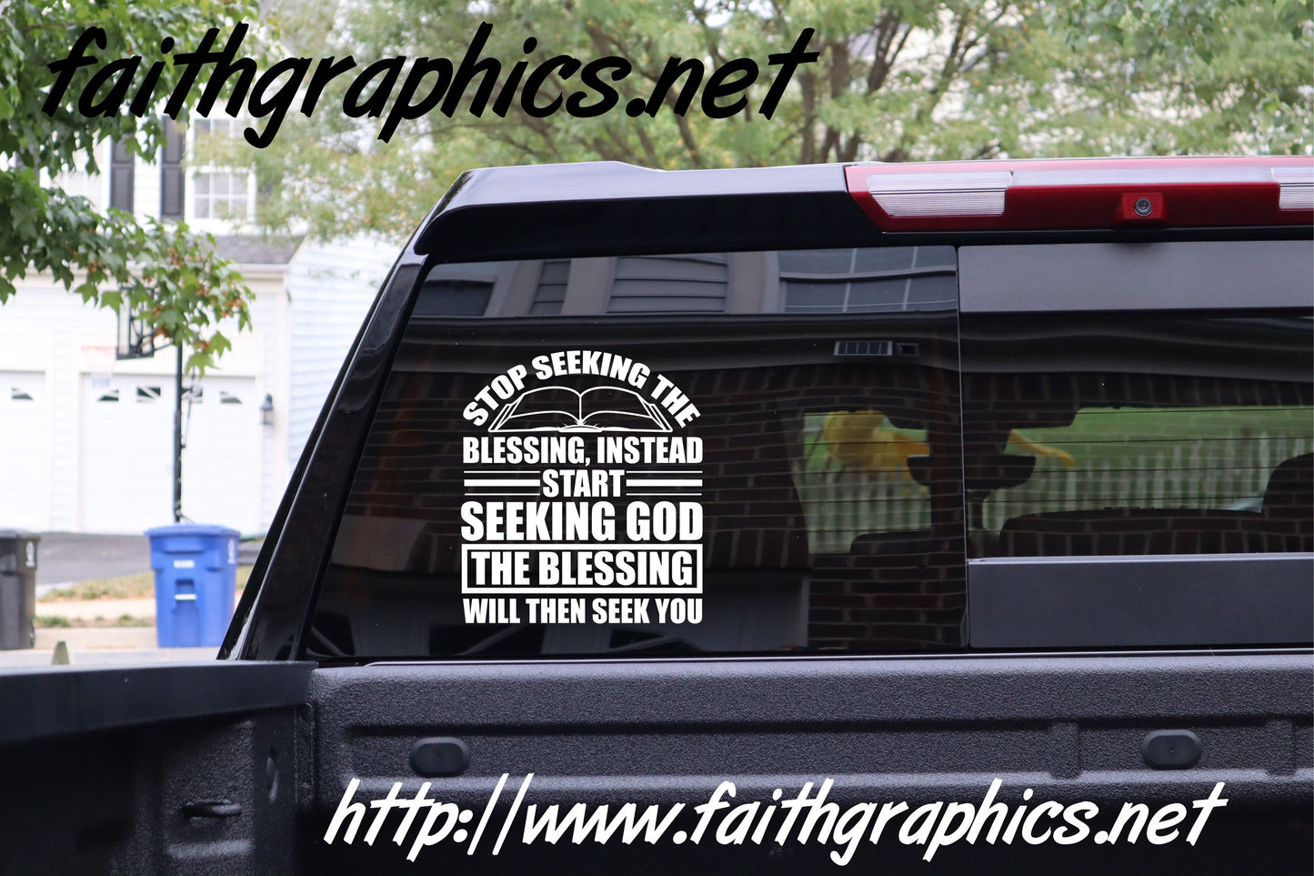 Stop Seeking the blessing decal