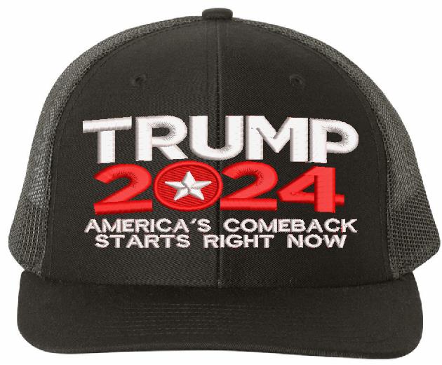 TRUMP 2024 Hat "America's comeback starts right now CIRCLE" Adjustable Trump Hat