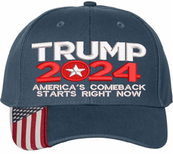 TRUMP 2024 Hat "America's comeback starts right now CIRCLE" Adjustable Trump Hat