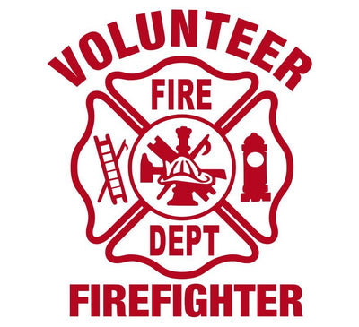Volunteer Firefighter Maltese Cross Decal - Powercall Sirens LLC