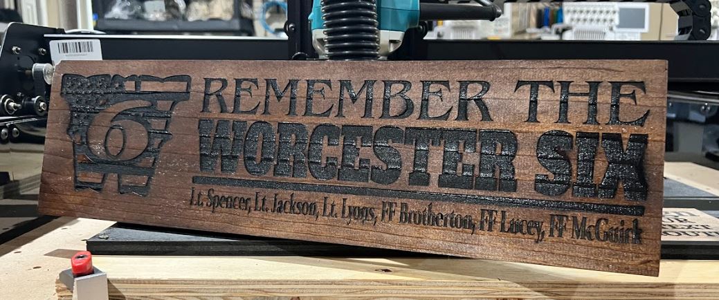 Remember the Worcester 6 Engraved Wood Sign - Powercall Sirens LLC